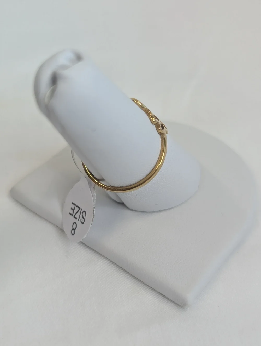 NWT Gold Lotus Flower Ring Size 8 Dainty Boho Minimalist Zen Yoga
